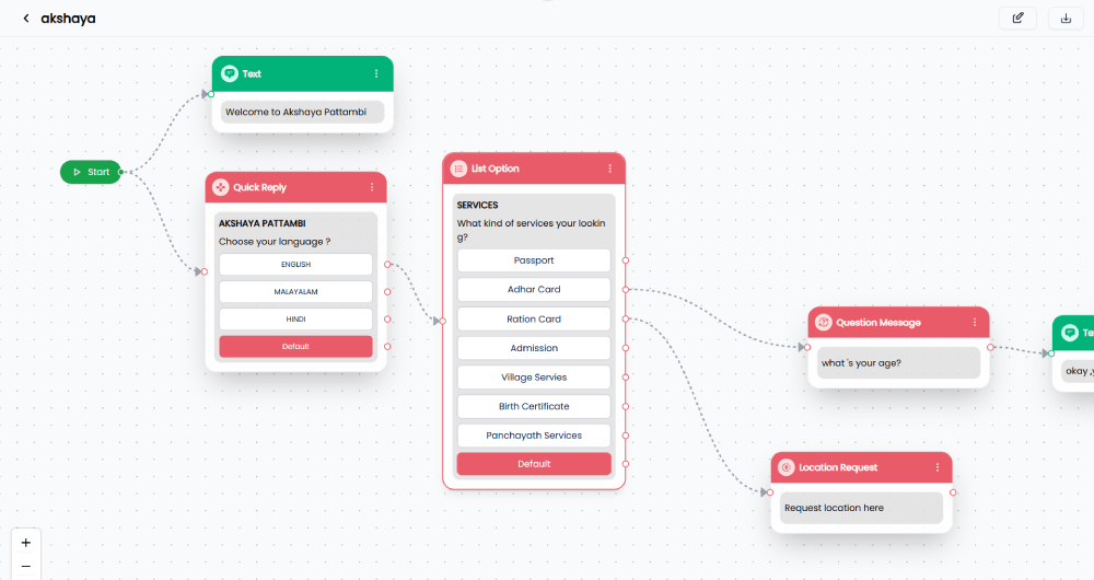 Automated Chat Flows Screenshot