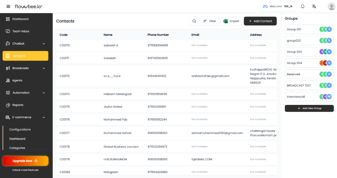 Contact Segmentation Screenshot